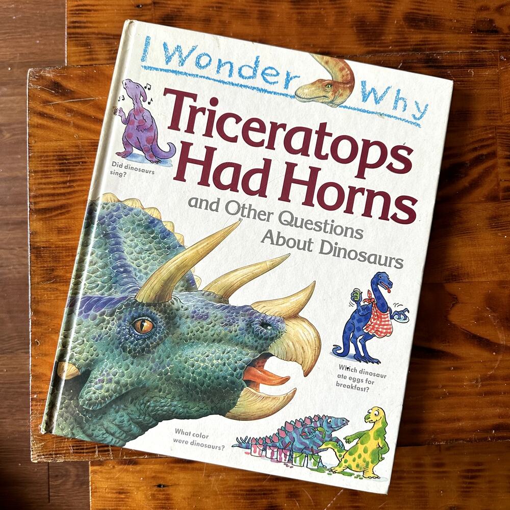 1997 I Wonder Why Triceratops Had Horns & Other Questions About Dinosaurs Book